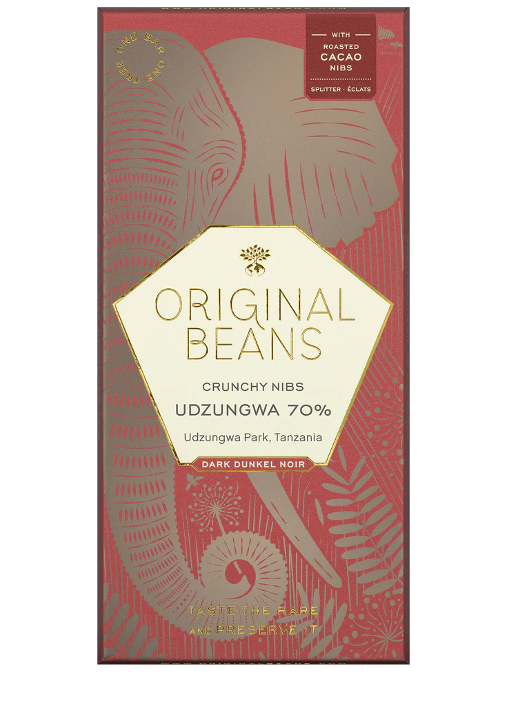 Original Beans Cru Udzungwa Tanzania 70 percent with nibs